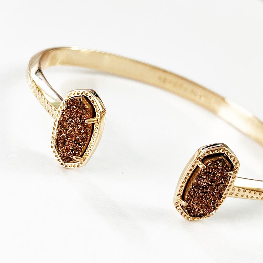 Kendra Scott Elton Rose Gold Cuff Bracelet in Rose Gold Drusy